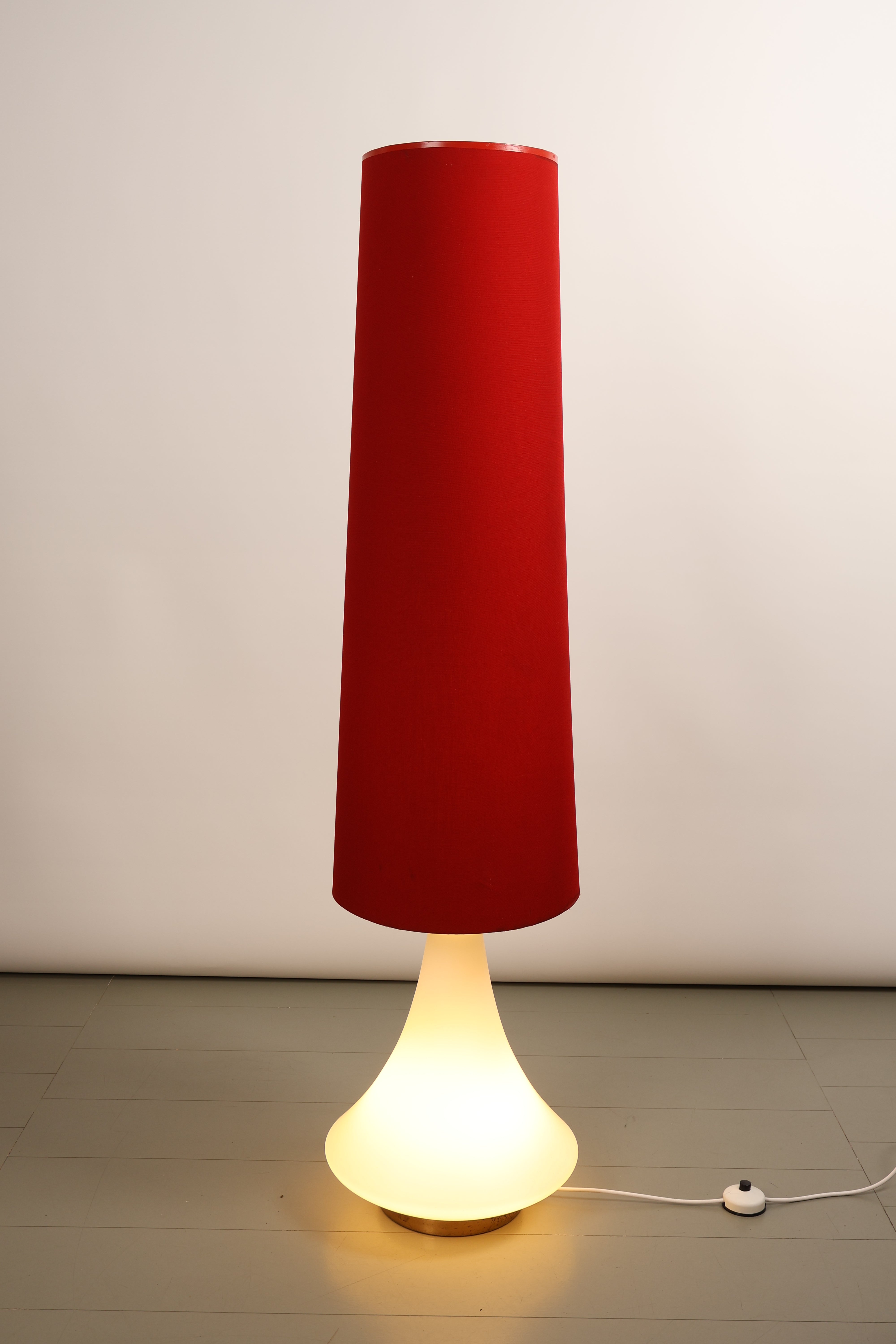 Stehlampe, Opalglas, 70er, Deutschland