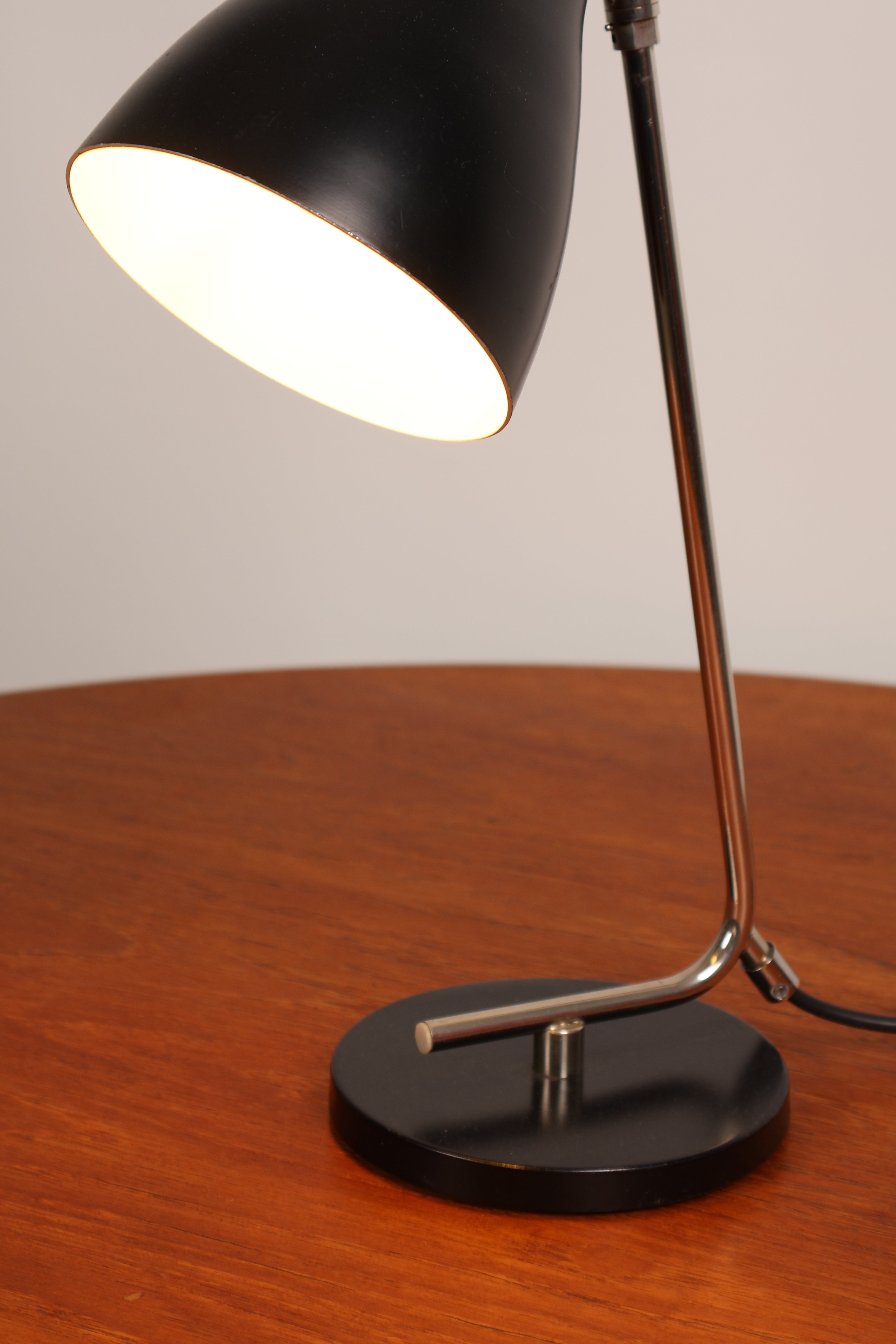 Tischlampe, Metall, 60er, Schweiz