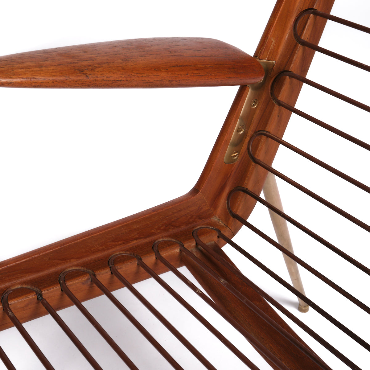 Sessel „Boomerang“ von Hvidt & Mølgaard, Teak, Messing, 60er, Dänemark