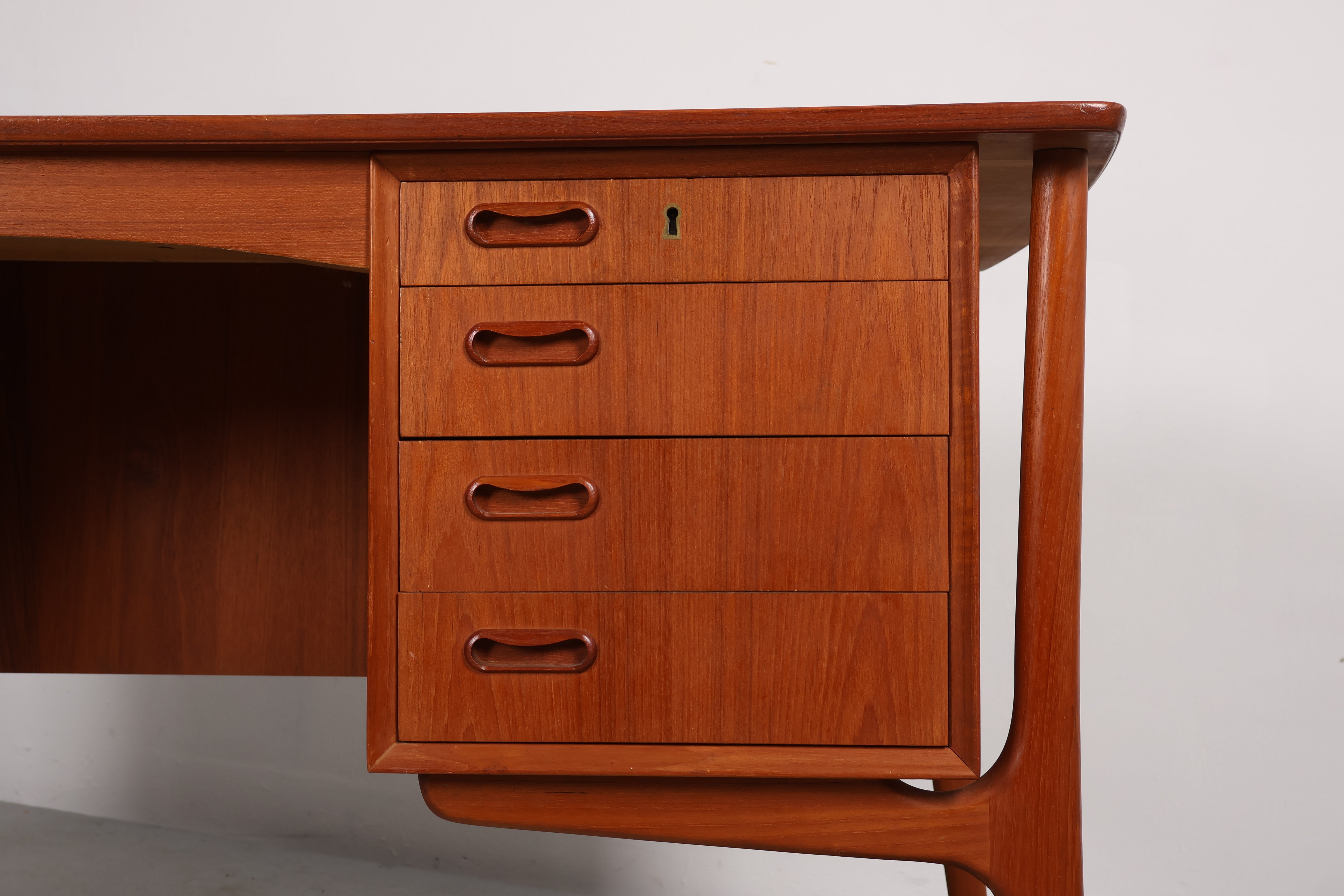 Schreibtisch von H. P. Hansen, Teak, 60er, Dänemark