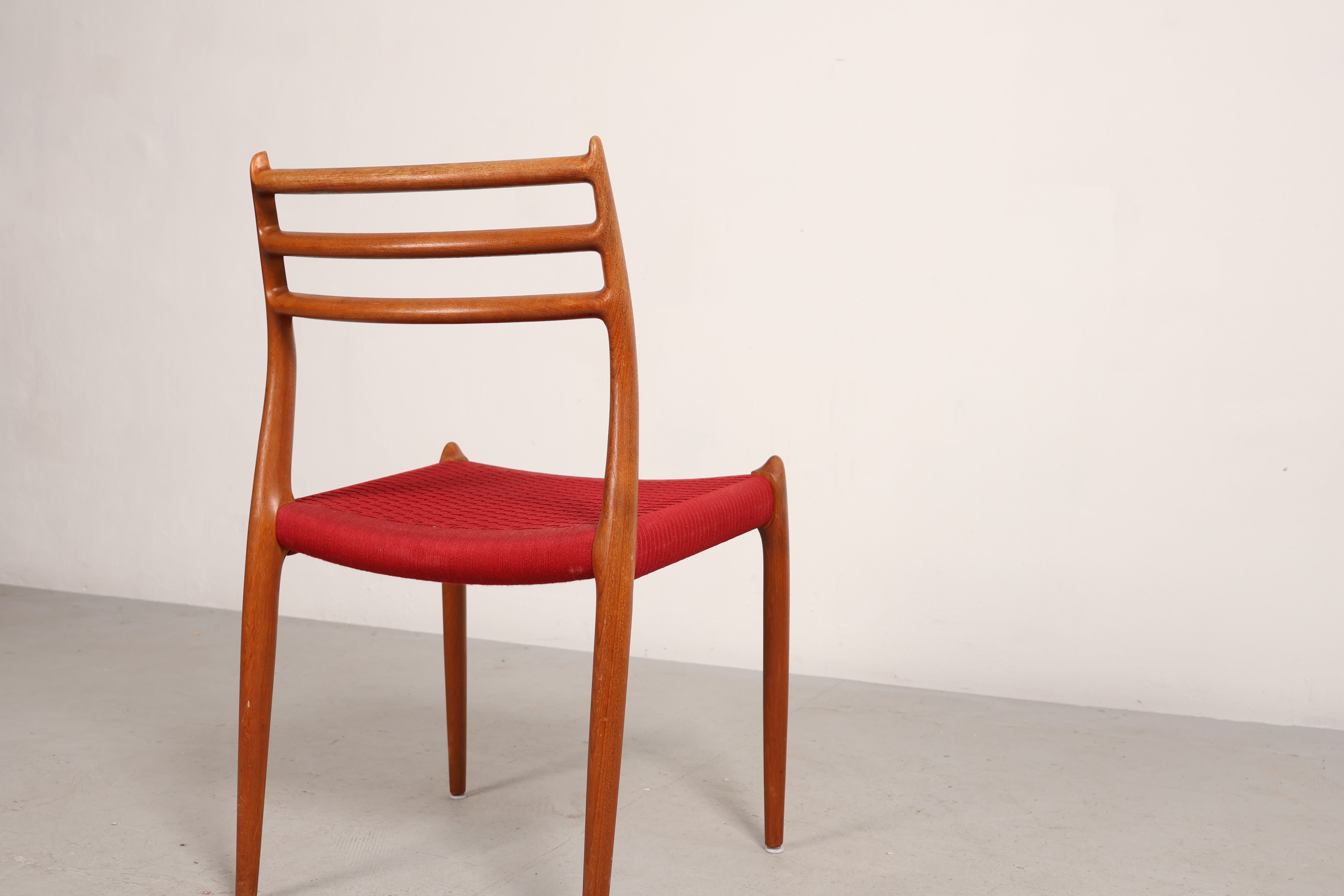 Stuhl „Modell 78“ von Niels Otto Møller, Teak, Papierkordel, 60er, Dänemark