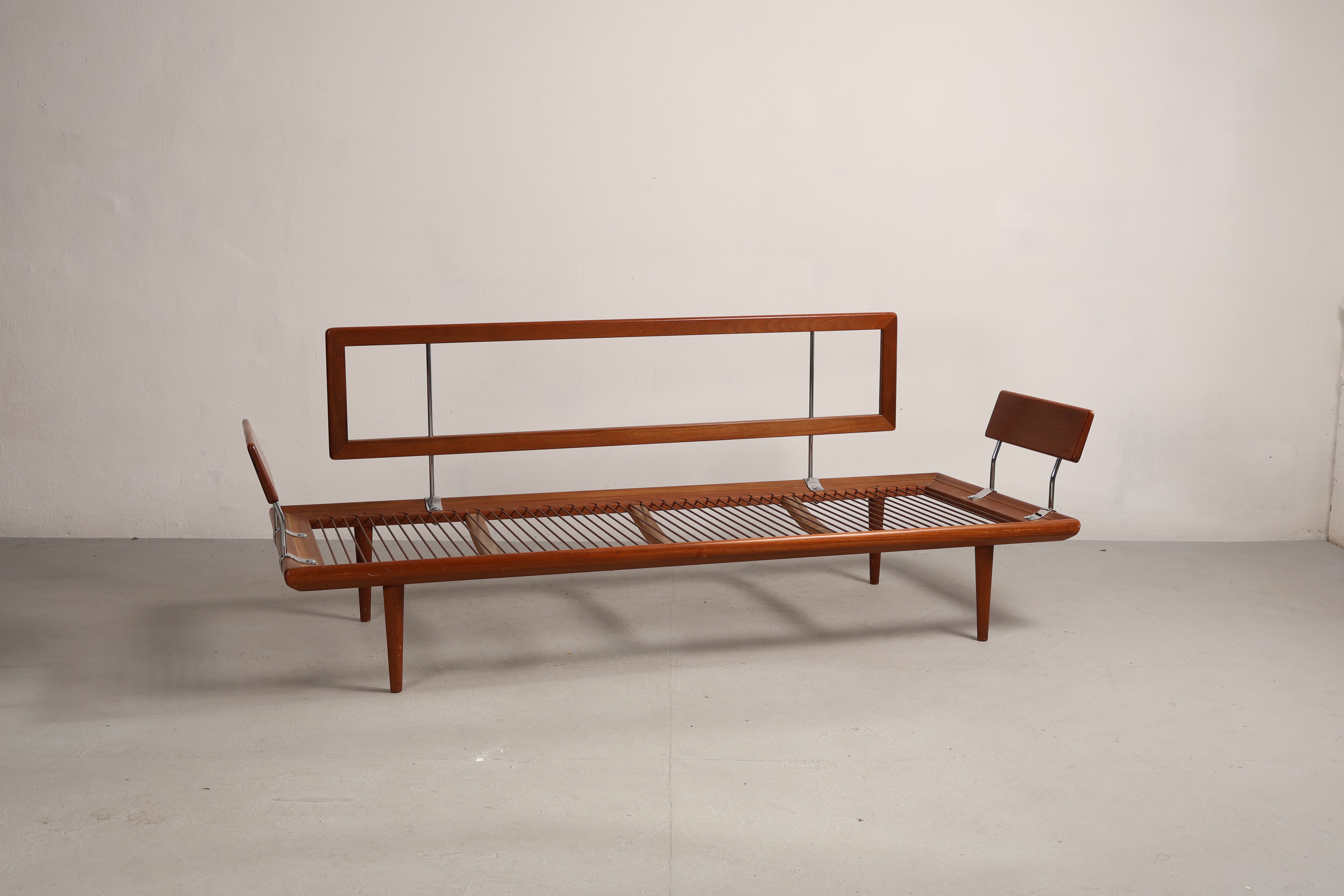 3er-Sofa „Minerva“ von Peter Hvidt, Teak, 60er, Dänemark