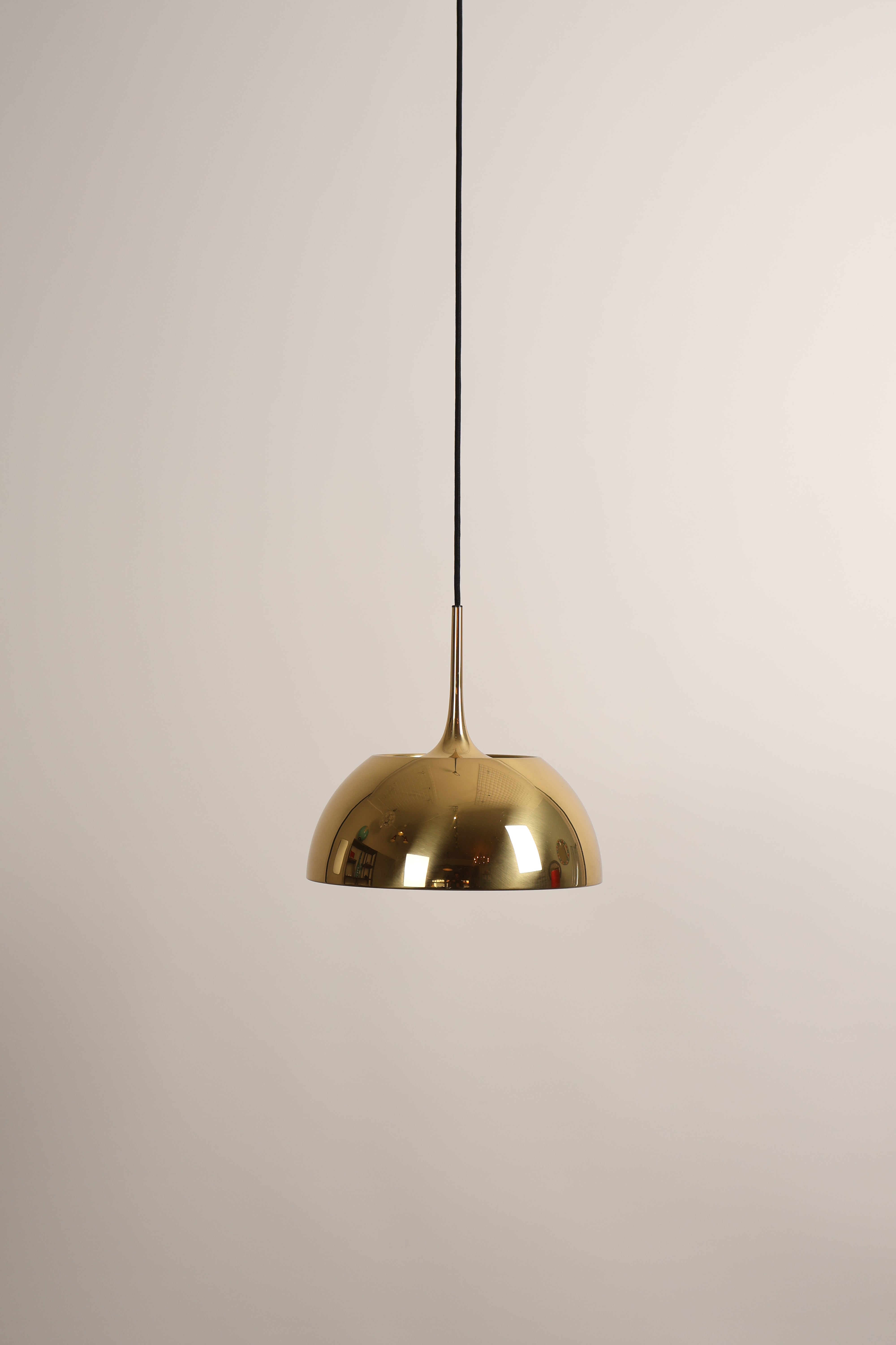 Deckenlampe von Florian Schultz, Messing, 70er, Deutschland