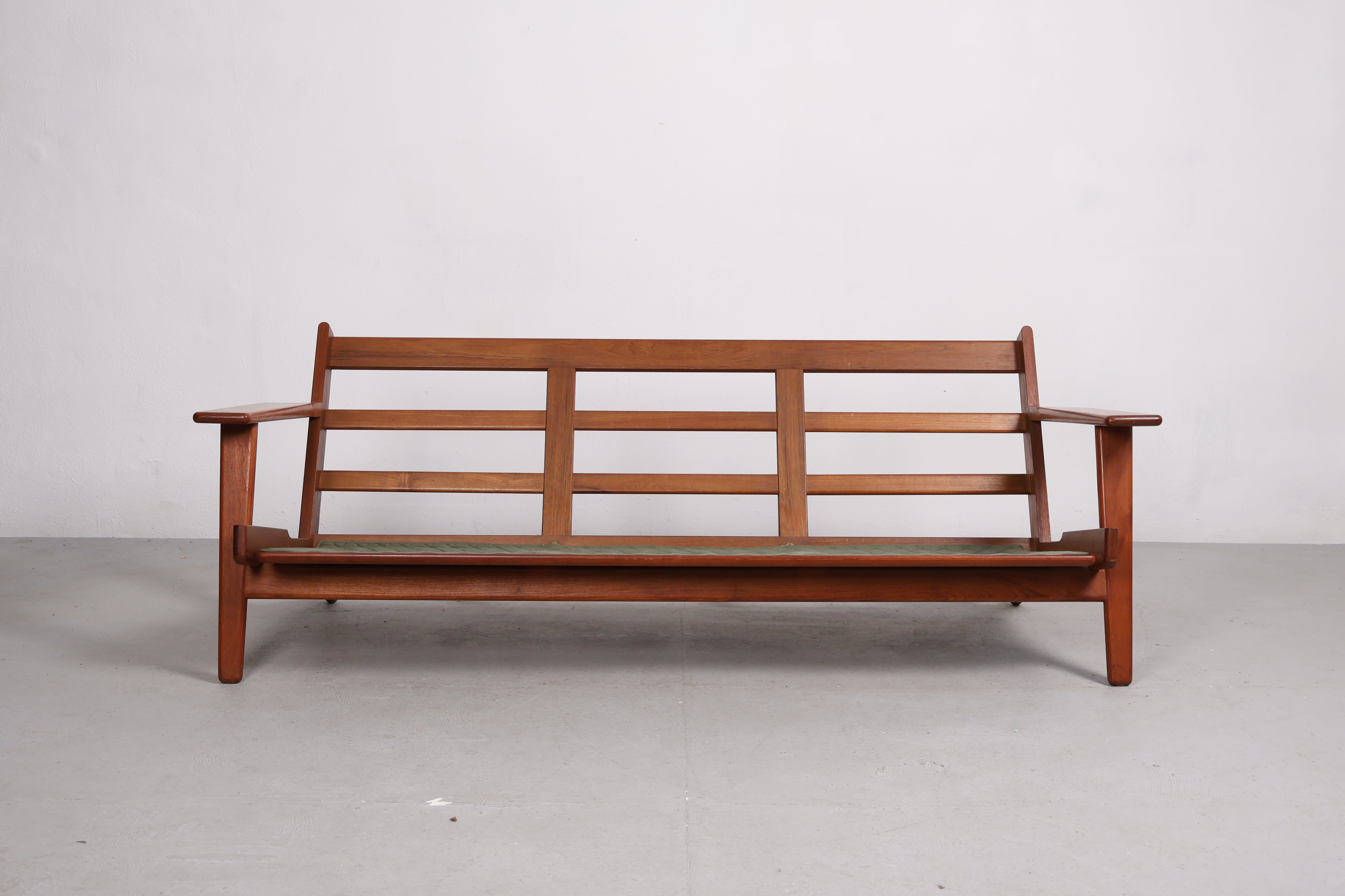 3er-Sofa „GE 270“ von Hans Wegner, Teak, 60er, Dänemark