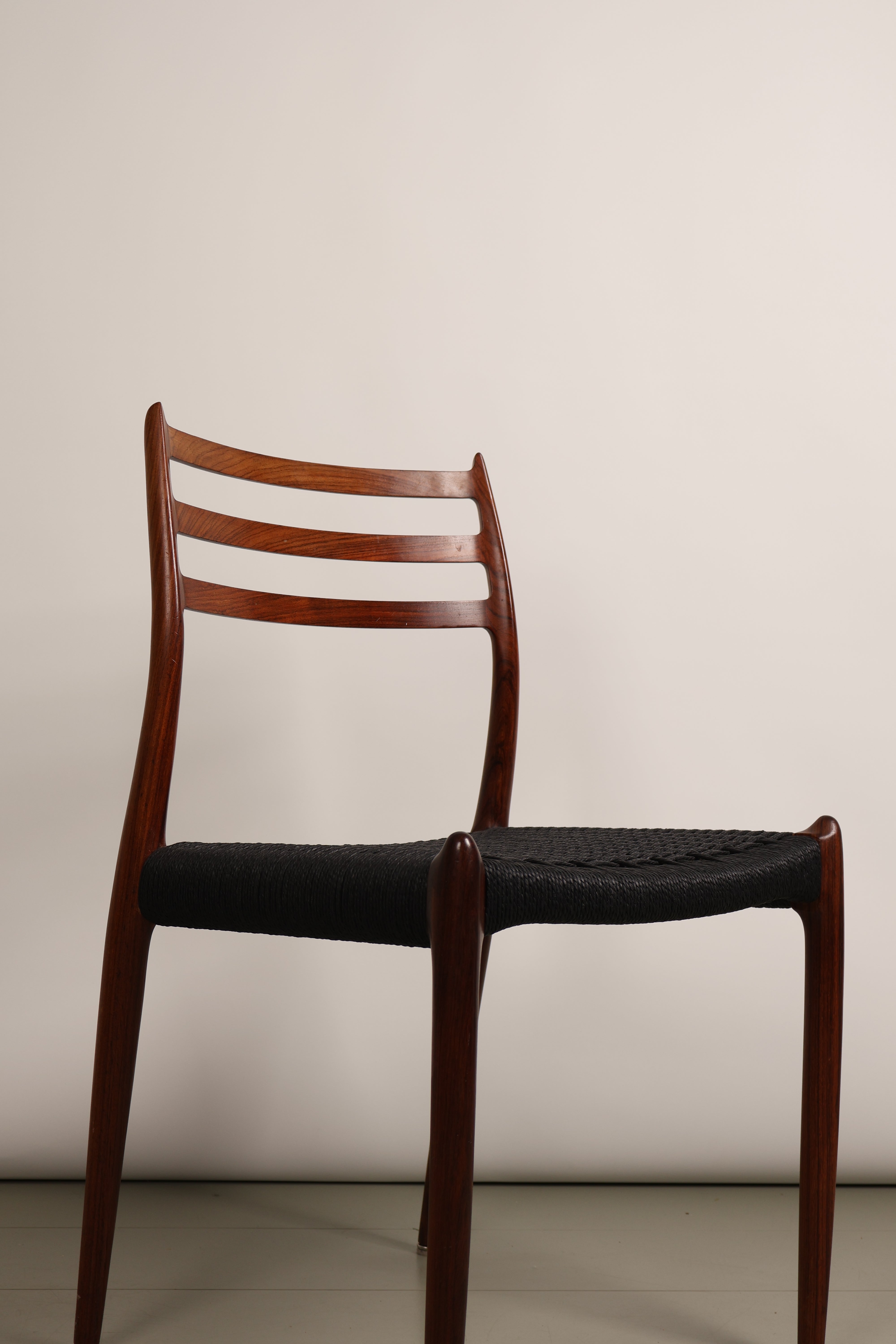 Stuhl „Modell 78“ von Niels Otto Møller, Palisander, Papierkordel, 60er, Dänemark