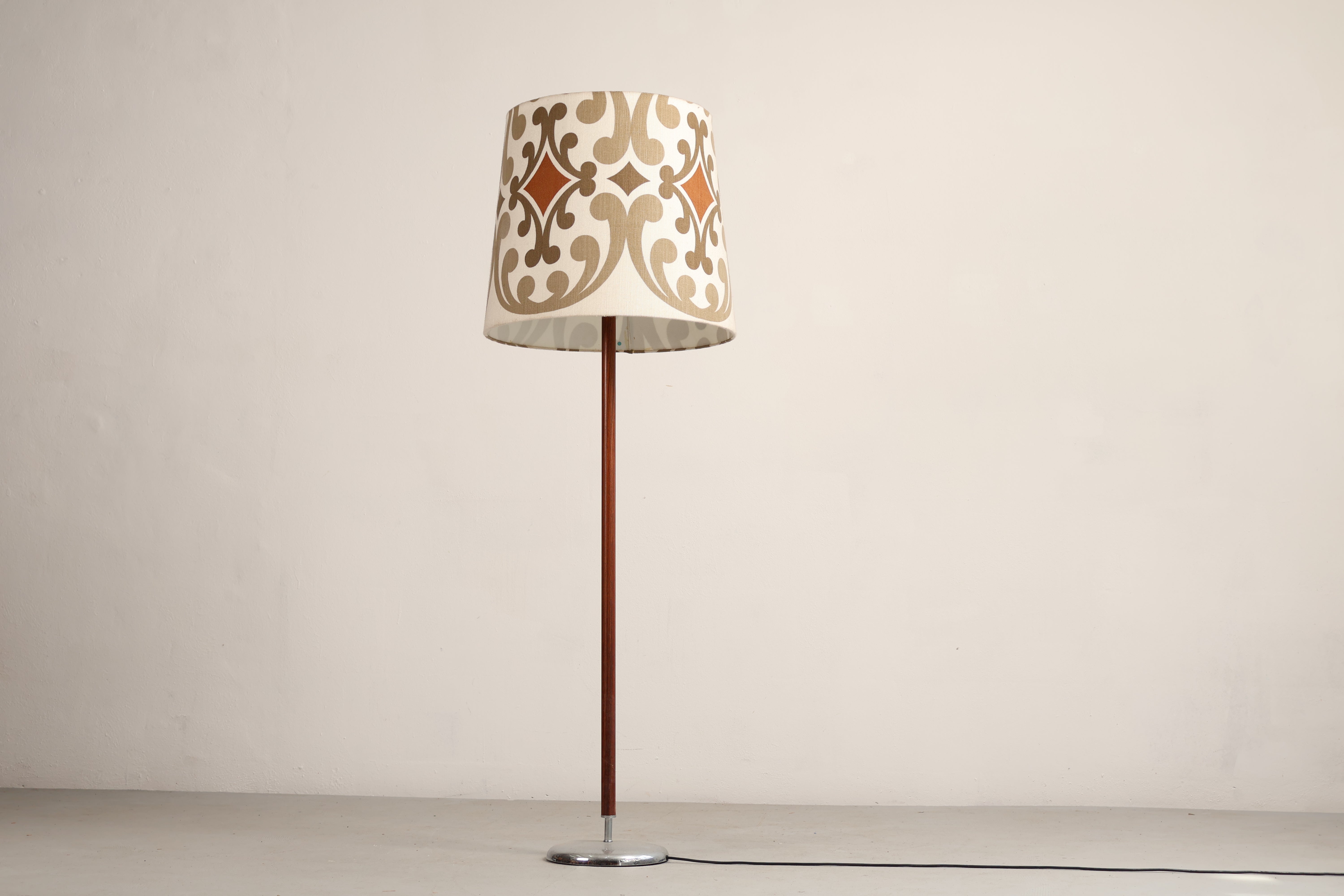 Stehlampe, Teak, Metall, 70er, Dänemark