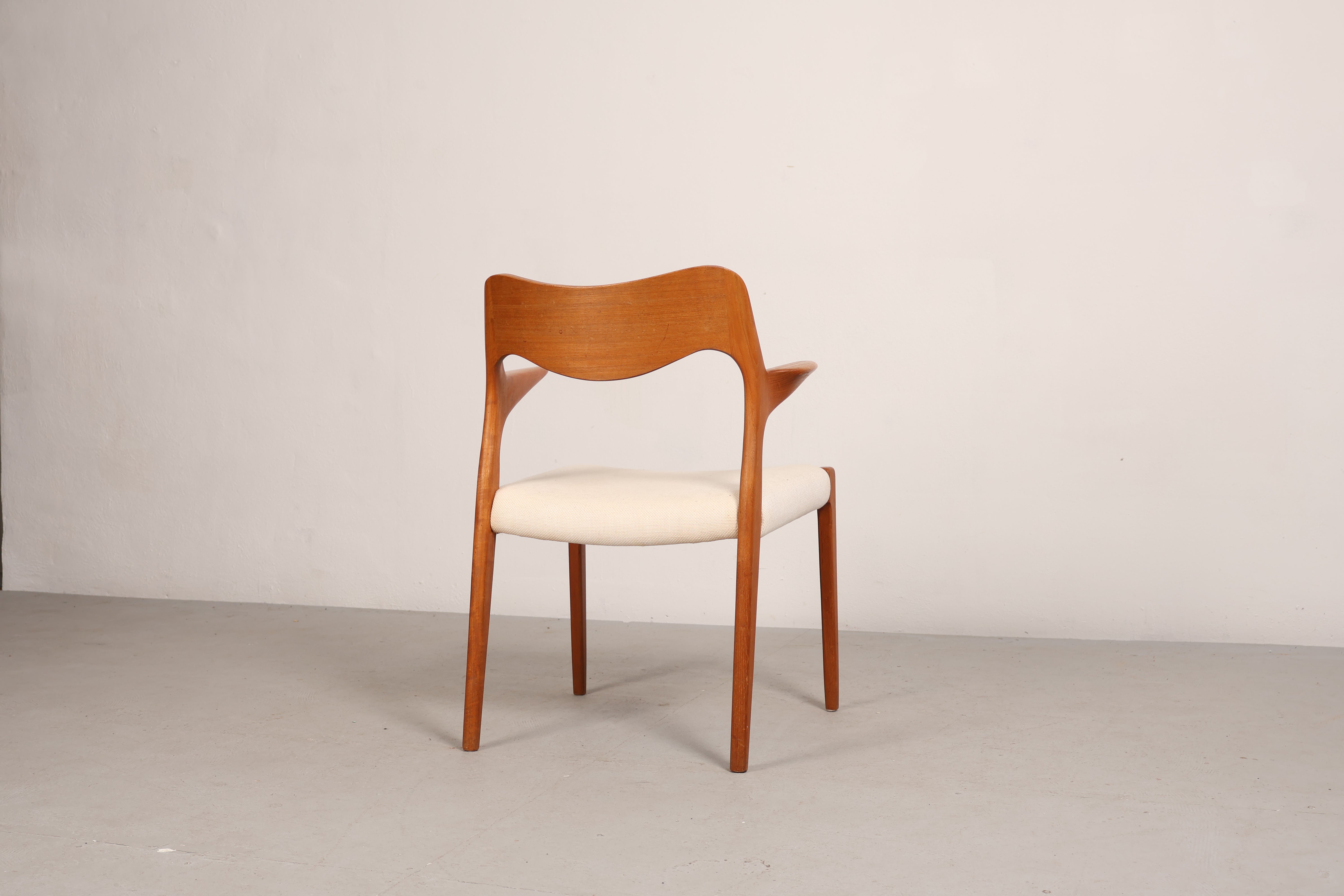 Stuhl „Modell 55“ von Niels Otto Møller, Teak, 60er, Dänemark