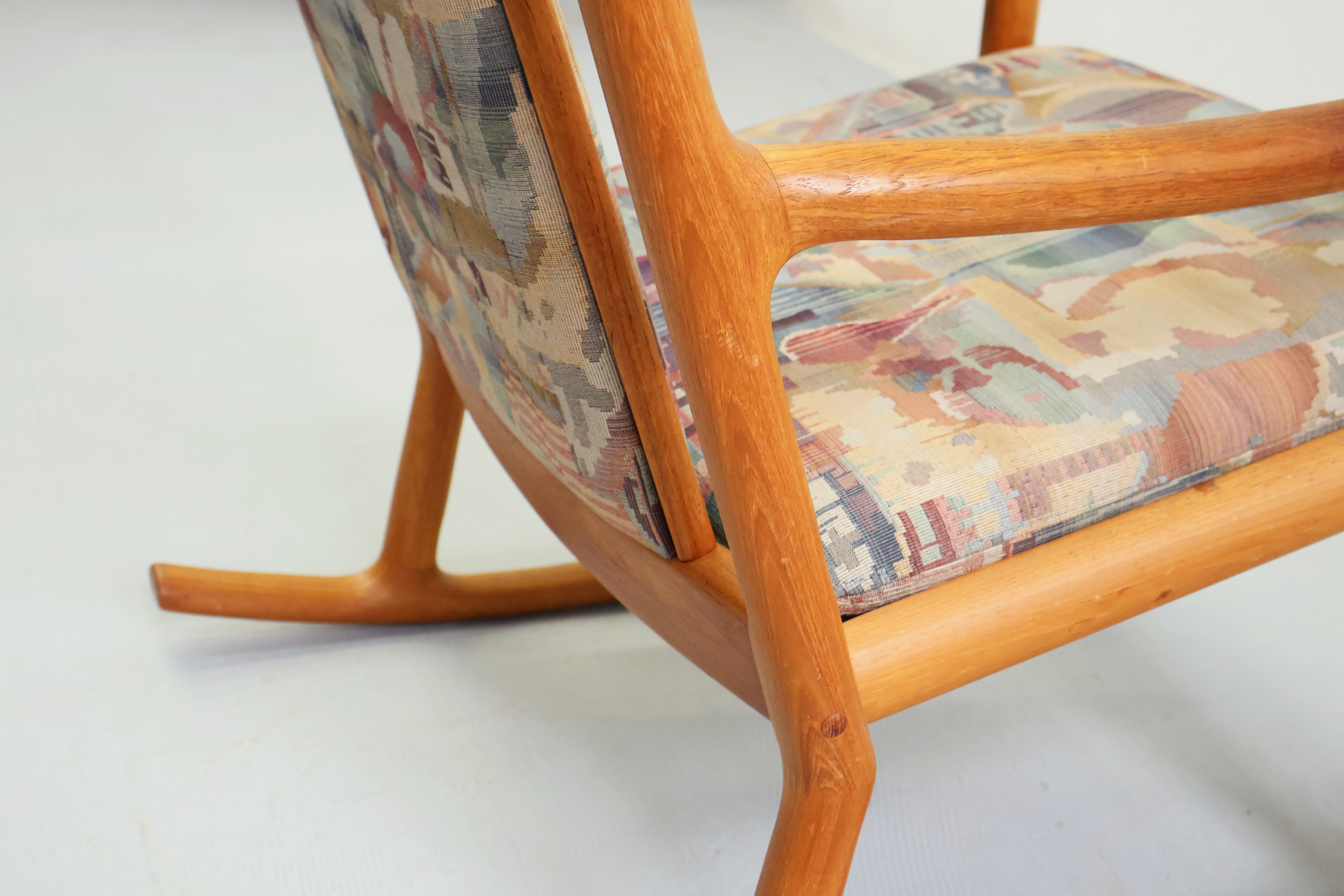 Schaukelstuhl von Juul Kristensen, Teak, 60er, Dänemark