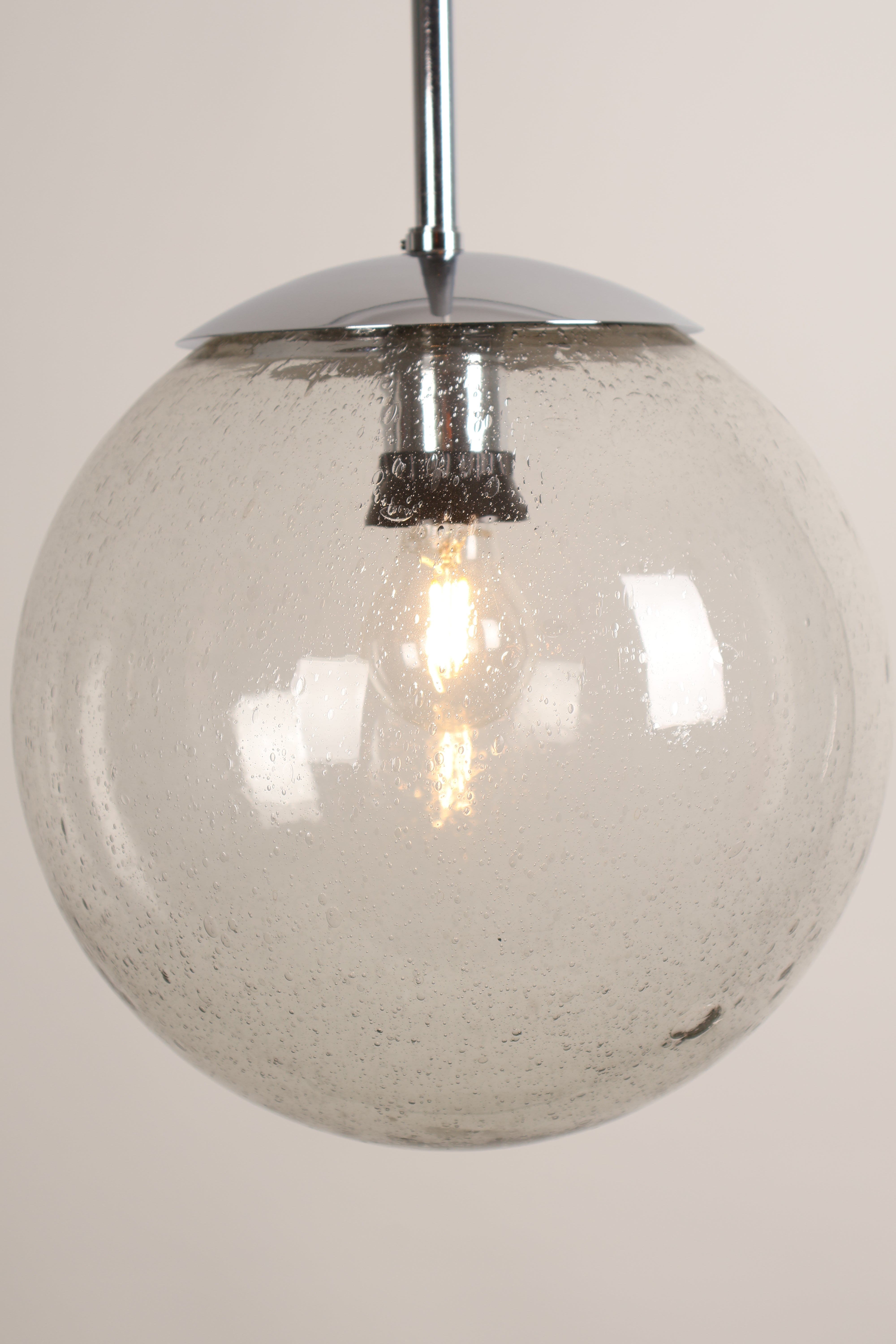 Deckenlampe, Glas, 70er, Deutschland